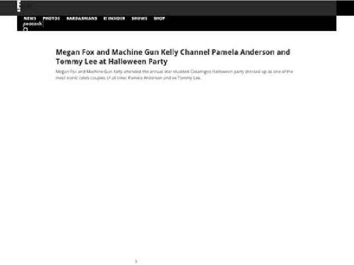 
                        Megan Fox & Machine Gun Kelly Dress Up as Pamela Anderson & Tommy Lee
