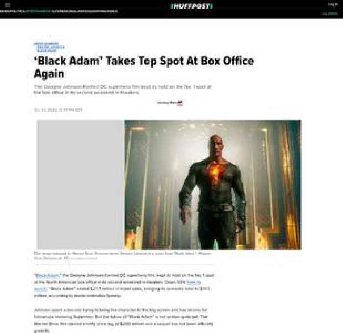 

    ‘Black Adam’ Takes Top Spot At Box Office Again

