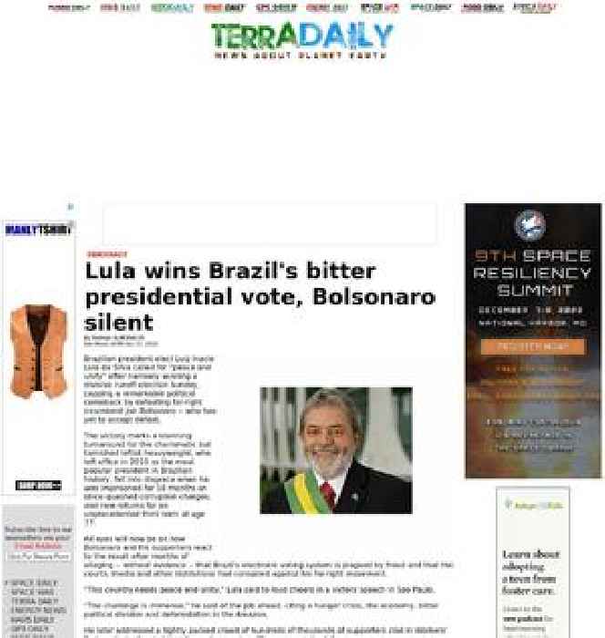 Lula wins Brazil's bitter presidential vote, Bolsonaro silent