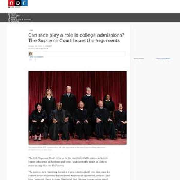 Can race play a role in college admissions? The Supreme Court hears the arguments