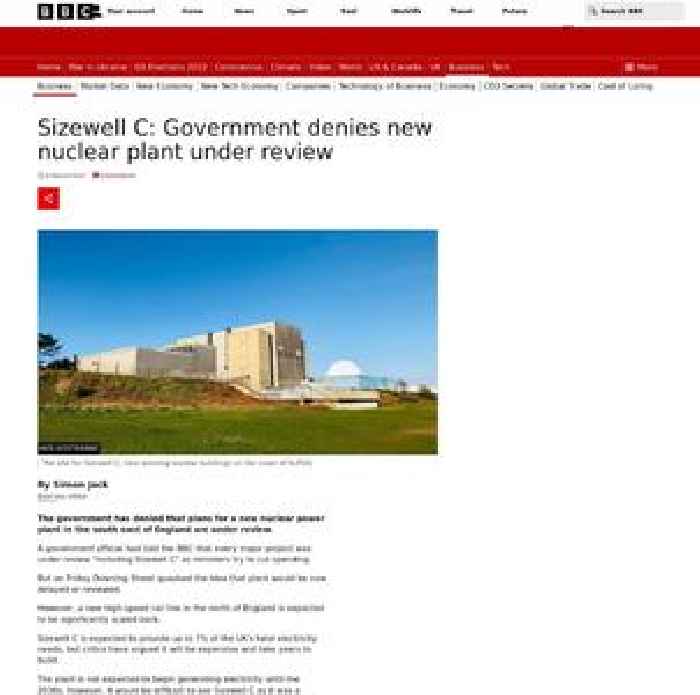 Sizewell new nuclear plant is under review