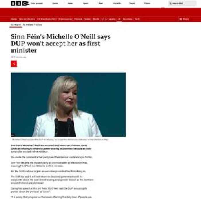 Sinn Fein's Michelle O'Neill to accuse DUP of punishing the public