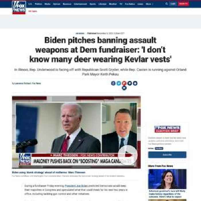 Biden pitches banning assault weapons at Dem fundraiser: 'I don’t know many deer wearing Kevlar vests'