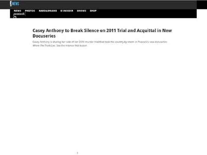 
                        Casey Anthony to Break Silence on 2011 Trial in New Docuseries

