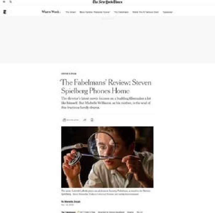 ‘The Fabelmans’ Review: Steven Spielberg Phones Home
