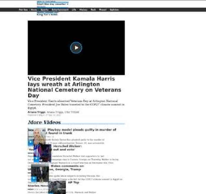 Vice President Kamala Harris lays wreath at Arlington National Cemetery on Veterans Day