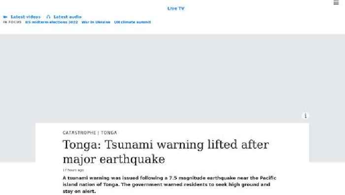 Tonga: Tsunami warning issued after major earthquake