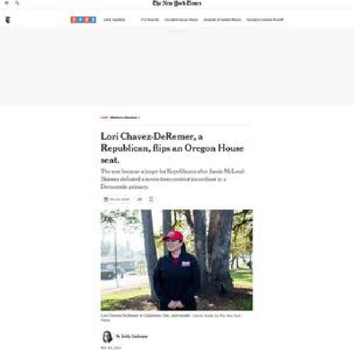 Lori Chavez-DeRemer, a Republican, Flips an Oregon House Seat