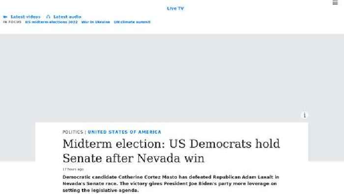 Midterm election: US Democrats hold Senate after Nevada win