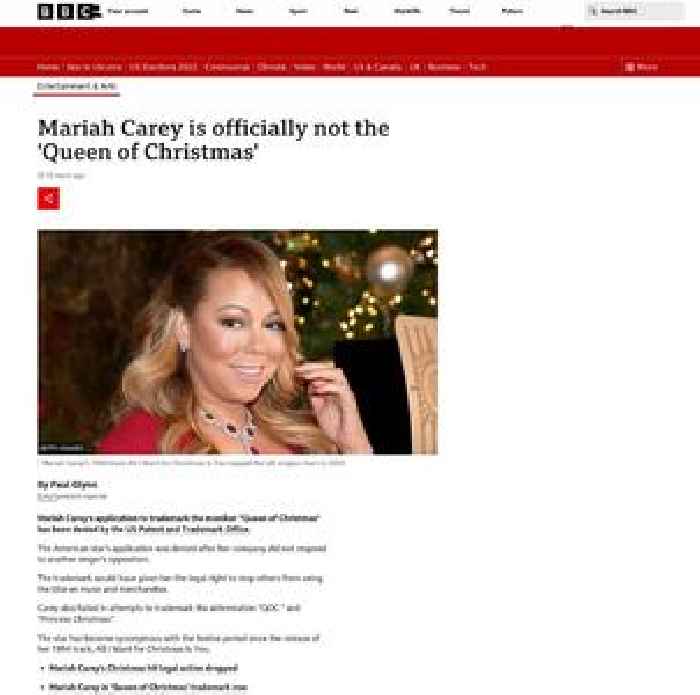 Mariah Carey is officially not the 'Queen of Christmas'