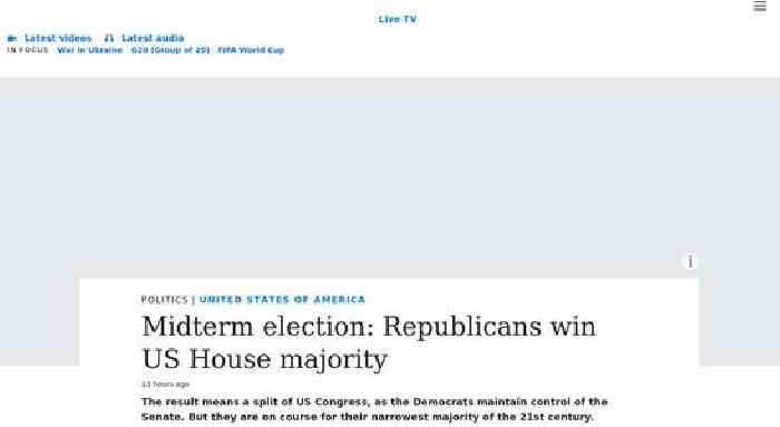 Midterm election: Republicans win US House majority