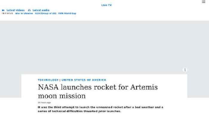NASA launches rocket for Artemis moon mission