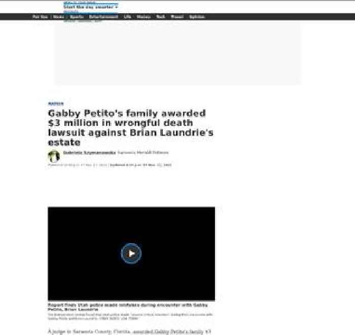 Gabby Petito's family awarded $3 million in wrongful death lawsuit against Brian Laundrie's estate