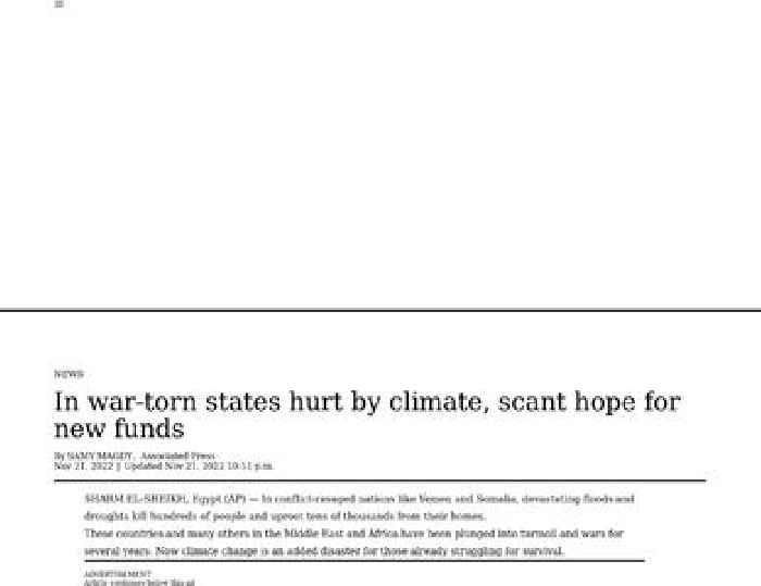 In war-torn states hurt by climate, scant hope for new funds
