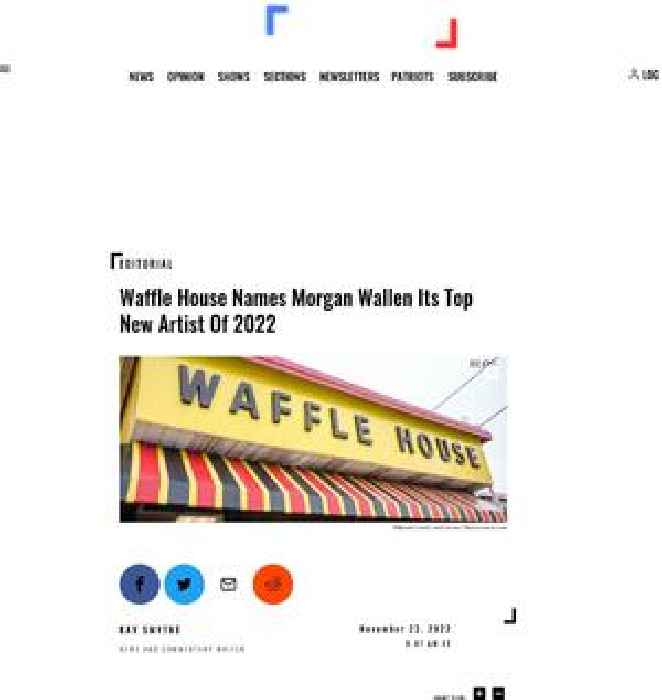 Waffle House Names Morgan Wallen Its Top New Artist Of 2022