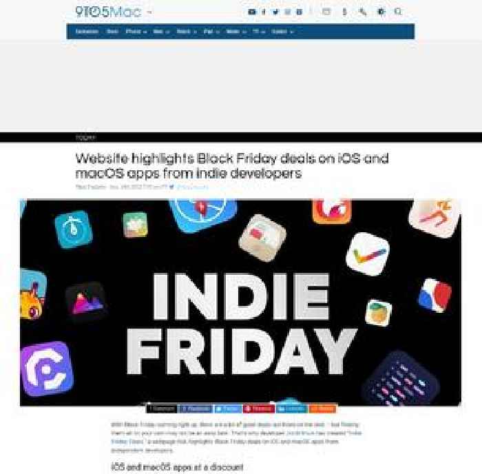 Website highlights Black Friday deals on iOS and macOS apps from indie developers