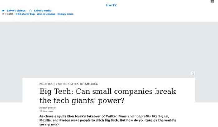 Big Tech: Can small companies break the tech giants' power?