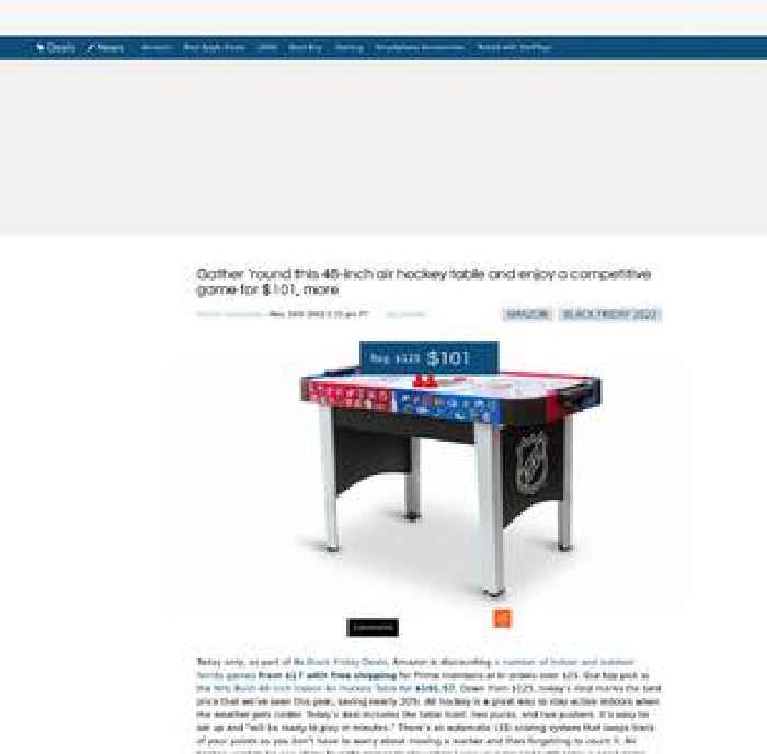 Gather ’round this 48-inch air hockey table and enjoy a competitive game for $101, more