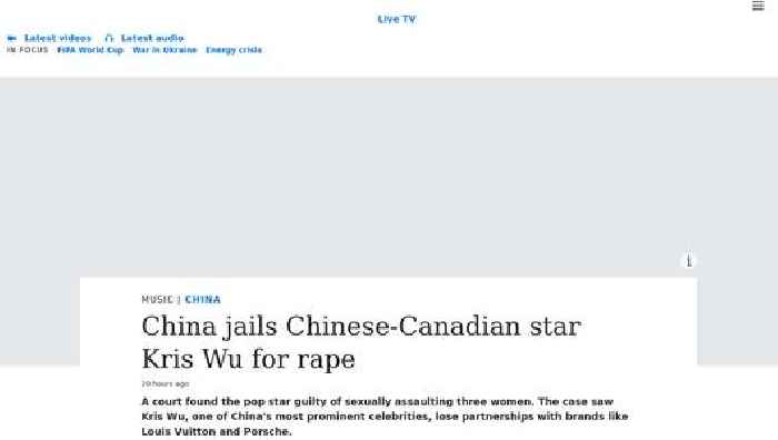 China jails Chinese-Canadian star Kris Wu for rape
