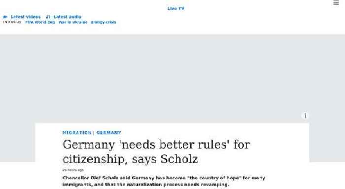 Germany 'needs better rules' for citizenship, says Scholz