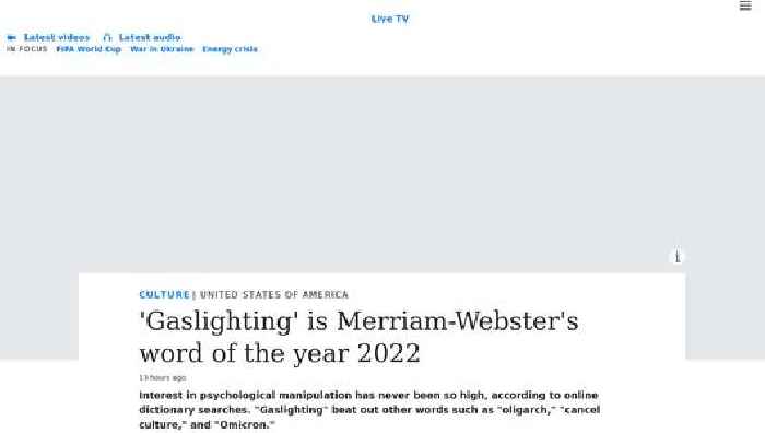 'Gaslighting' is Merriam-Webster's word of the year 2022