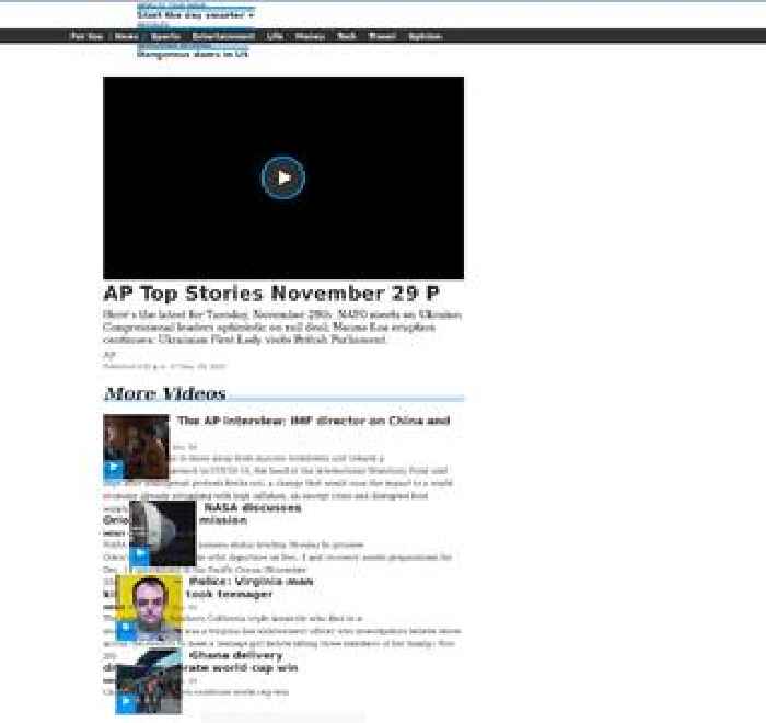 AP Top Stories November 29 P