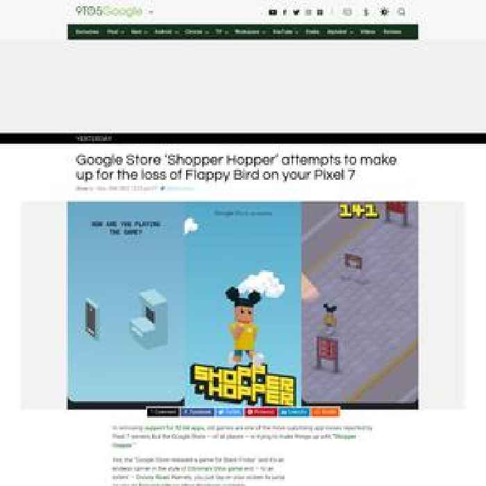 Google Store ‘Shopper Hopper’ attempts to make up for the loss of Flappy Bird on your Pixel 7