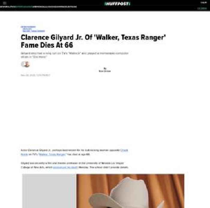 

    Clarence Gilyard Jr. Of 'Walker, Texas Ranger' Fame Dies At 66

