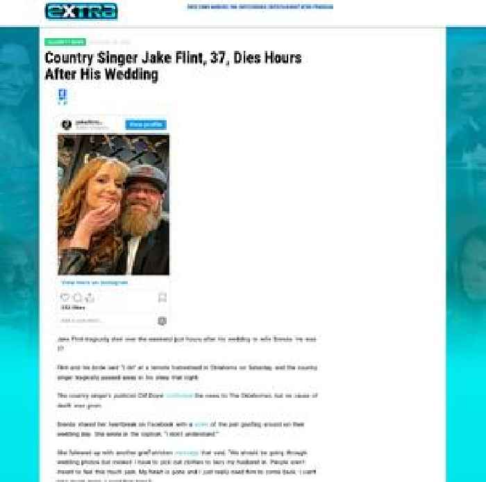 Country Singer Jake Flint, 37, Dies Hours After His Wedding