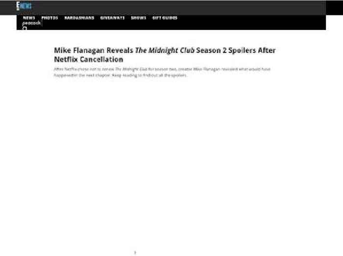
                        Mike Flanagan Reveals The Midnight Club Season 2 Spoilers
