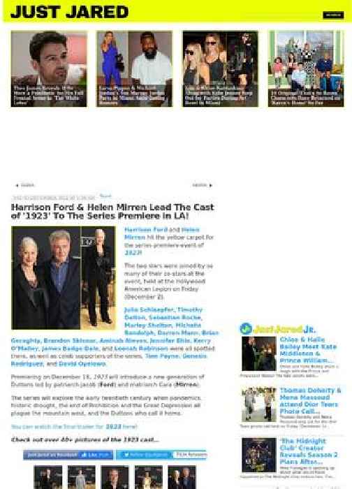 Harrison Ford & Helen Mirren Lead The Cast of '1923' To The Series Premiere in LA!