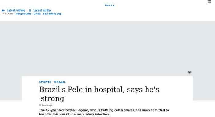 Brazil's Pele in hospital, says he's 'strong'