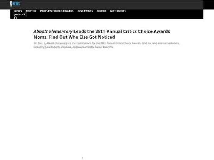 
                        Abbott Elementary Leads the Critics Choice Awards Nominations
