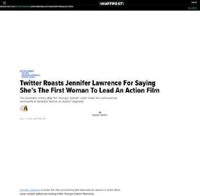 

    Twitter Roasts Jennifer Lawrence For Saying She’s The First Woman To Lead An Action Film

