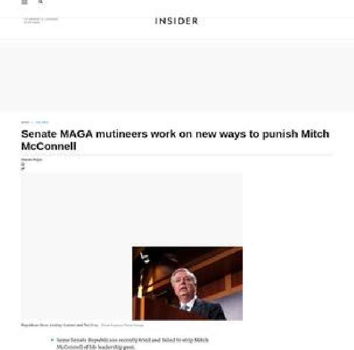 Senate MAGA mutineers work on new ways to punish Mitch McConnell