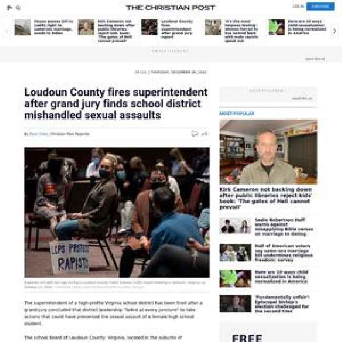 Loudoun County fires superintendent after grand jury finds school district mishandled sexual assaults