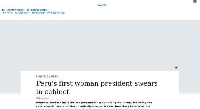 Peru's first woman president swears in cabinet