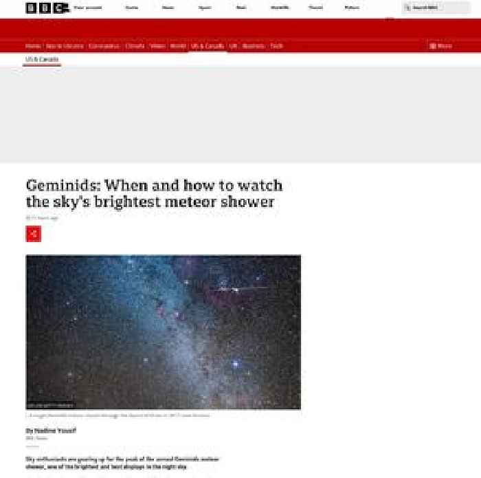 Geminid: Sky's brightest meteor shower will be at its peak