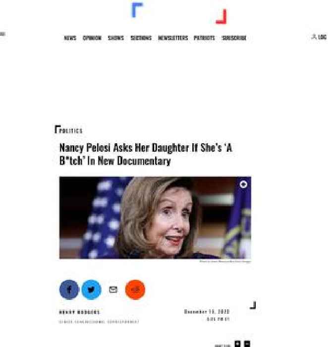 Nancy Pelosi Asks Her Daughter If She’s ‘A B*tch’ In New Documentary