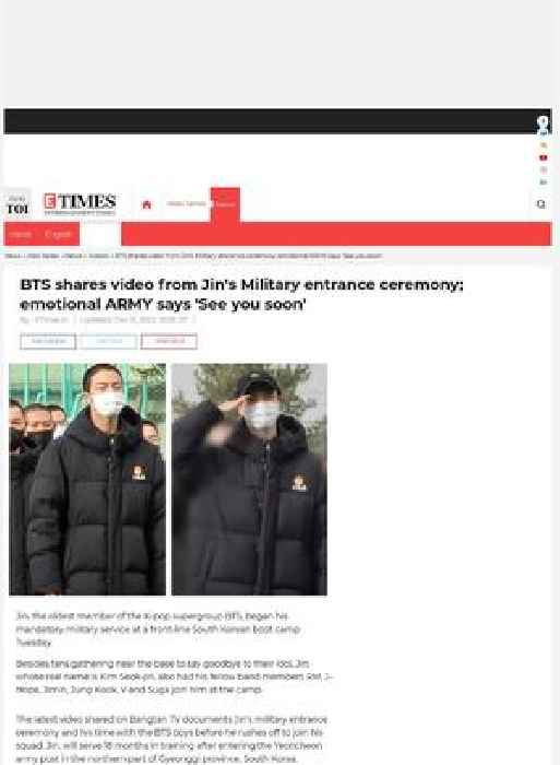 WATCH- Jin's Military entrance ceremony