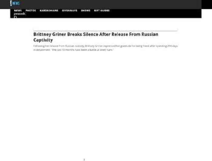 
                        Brittney Griner Breaks Silence After Prison Release
