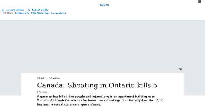 Canada: Shooting in Ontario kills 5