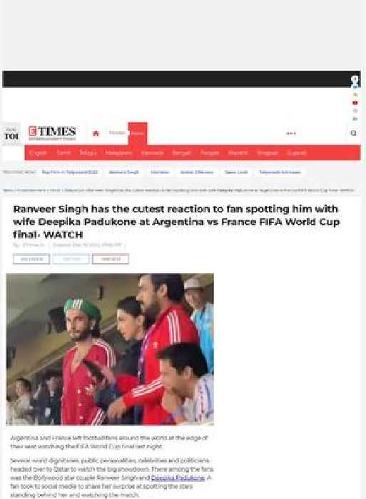 Fans spot Ranveer-Deepika at World Cup final