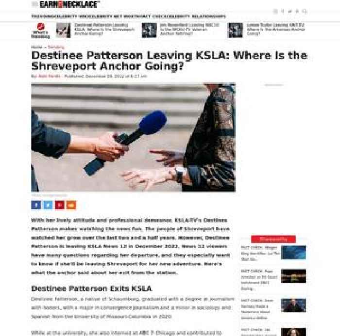 Destinee Patterson Leaving KSLA: Where Is the Shreveport Anchor Going?