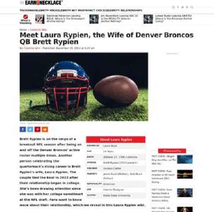 Meet Laura Rypien, the Wife of Denver Broncos QB Brett Rypien