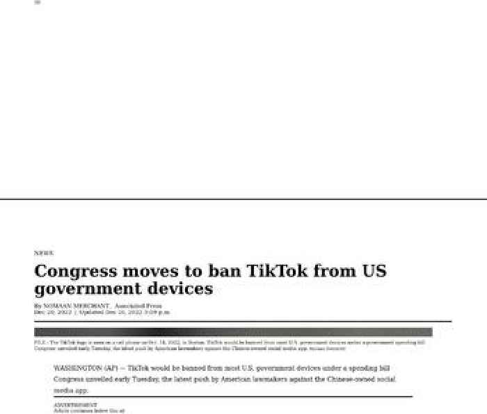 Congress moves to ban TikTok from US government devices