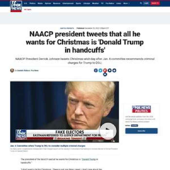 NAACP president tweets that all he wants for Christmas is 'Donald Trump in handcuffs'