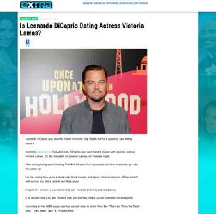 Is Leonardo DiCaprio Dating Actress Victoria Lamas?