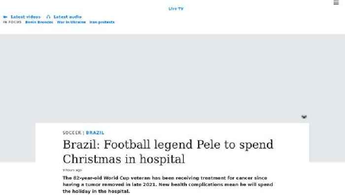 Brazil: Football legend Pele to spend Christmas in hospital