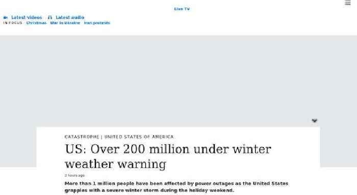 US: Over 200 million under winter weather warning